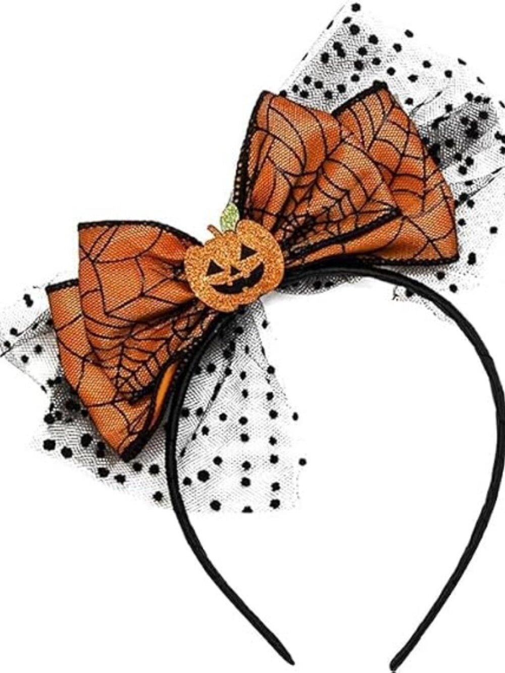 ZEYER Halloween Headband Cute Pumpkin Headband for Women Bow Pumpkin Hair Access